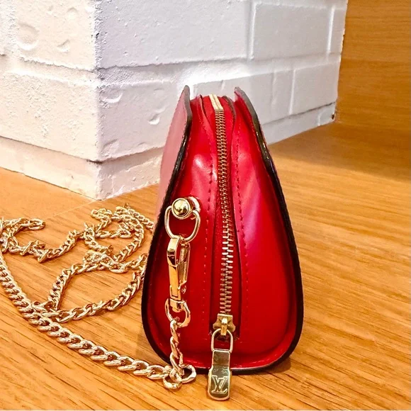 Louis Vuitton Authentic Vintage Custom Red Epi Dauphine PM Crossbody Bag - Picture 4 of 14